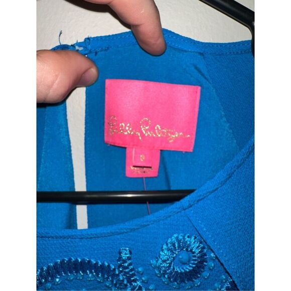NWT Lilly Pulitzer Leni Dress Mr Peacock Blue Size 6 - Picture 7 of 9